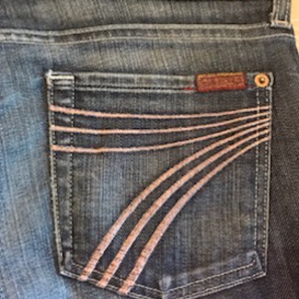 7 For All Mankind Classic Dojo Pink Stitching